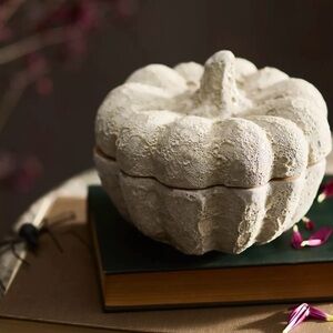 NEW Anthropologie Pumpkin Cardamom Ceramic Candle